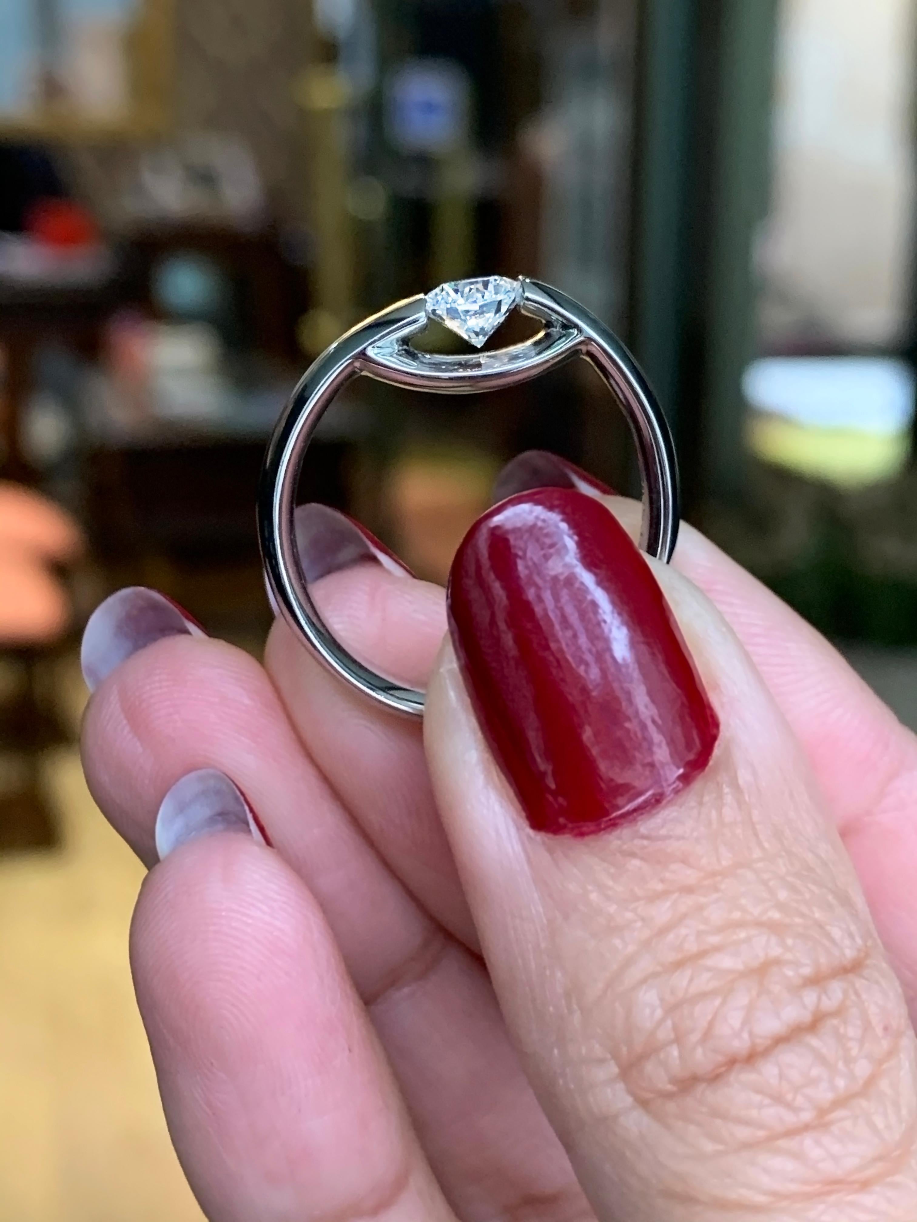Bague de fiançailles Centenary en platine avec diamant de 0,71 carat de Georg Jensen Excellent état - En vente à London, GB