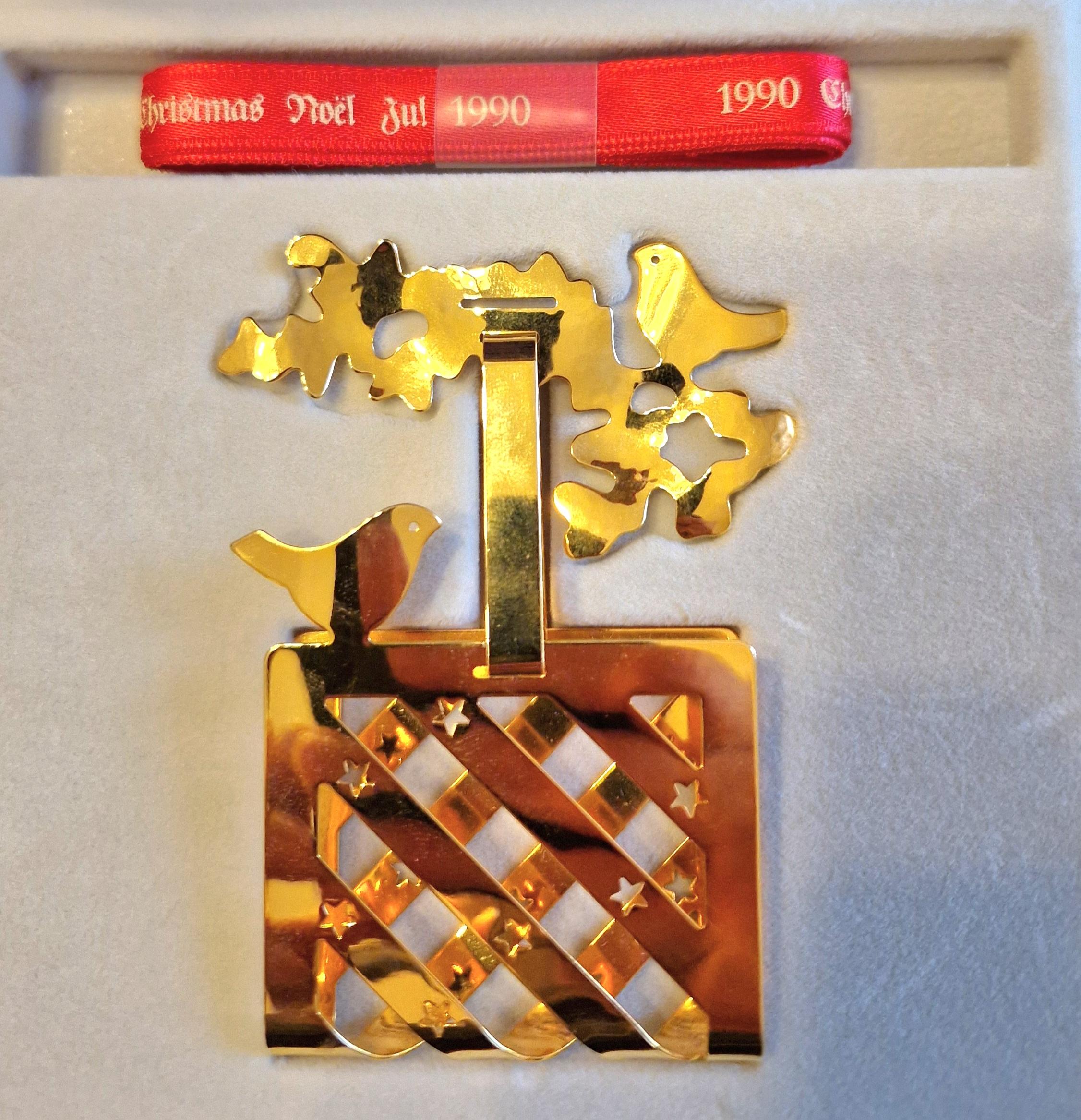 Danish Georg Jensen Christmas Ornament 1990, Anne Marie Trolle For Sale
