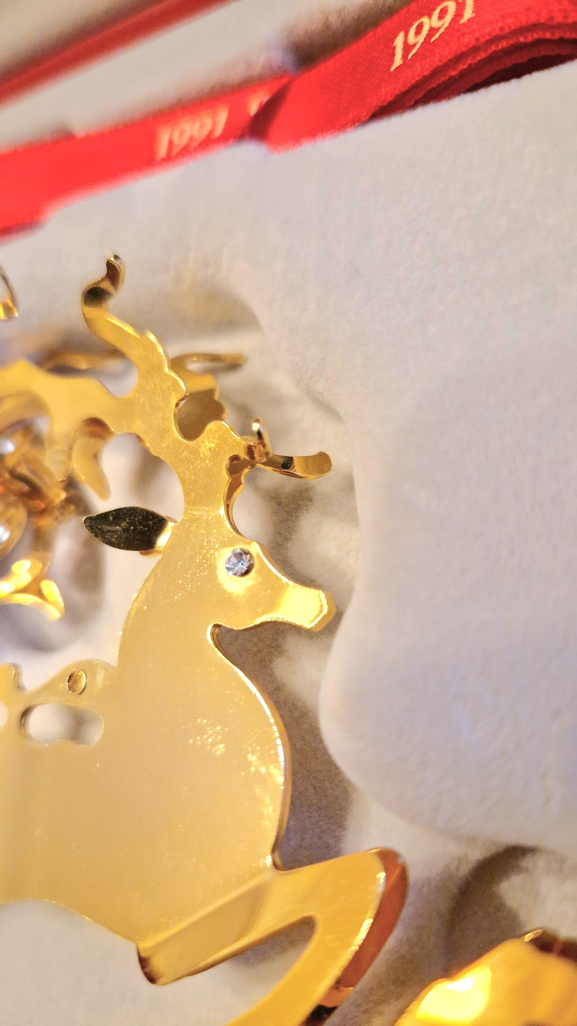 Fin du 20e siècle Ornement de Noël Georg Jensen 1991, Hans Hansen and Hansk Hansen en vente