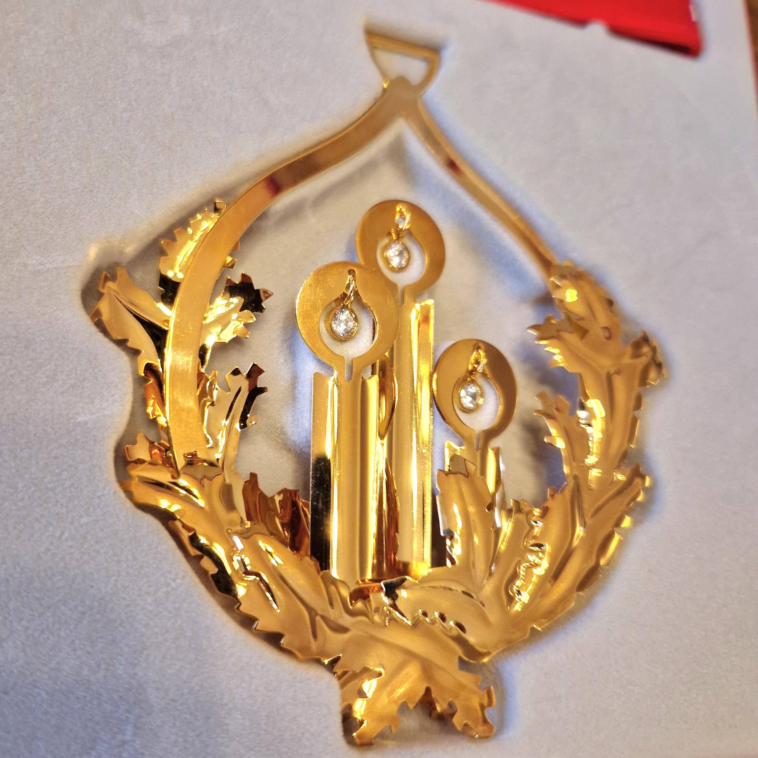 Late 20th Century Georg Jensen Christmas Ornament 1999, Nina Schrøder For Sale