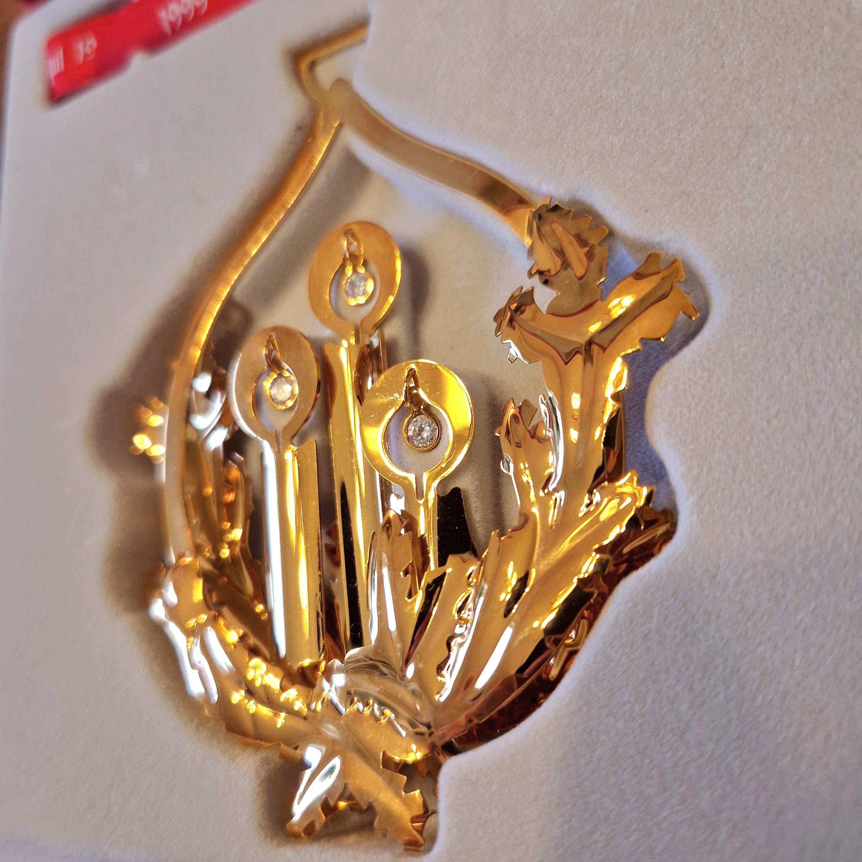 Brass Georg Jensen Christmas Ornament 1999, Nina Schrøder For Sale