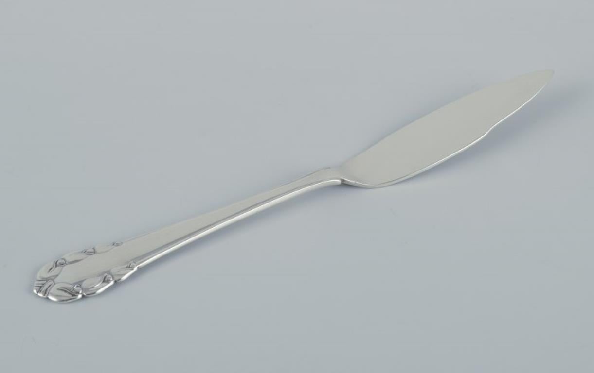 Georg Jensen, komplettes Zwölf-Personen-Fischbesteck 