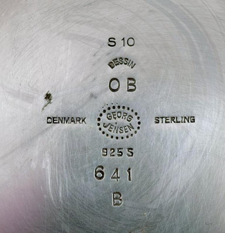 Danish Georg Jensen Compote in Hammered Sterling Silver, Model Number 641B