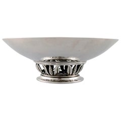 Georg Jensen Compote in Hammered Sterling Silver, Model Number 641B
