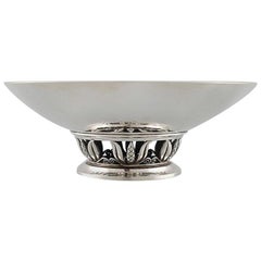 Georg Jensen Compote in Hammered Sterling Silver, Model Number 641B