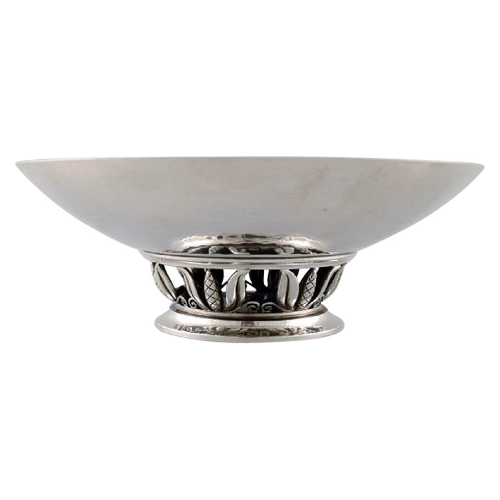 Georg Jensen Kompott aus gehämmertem Sterlingsilber, Modellnummer 641B