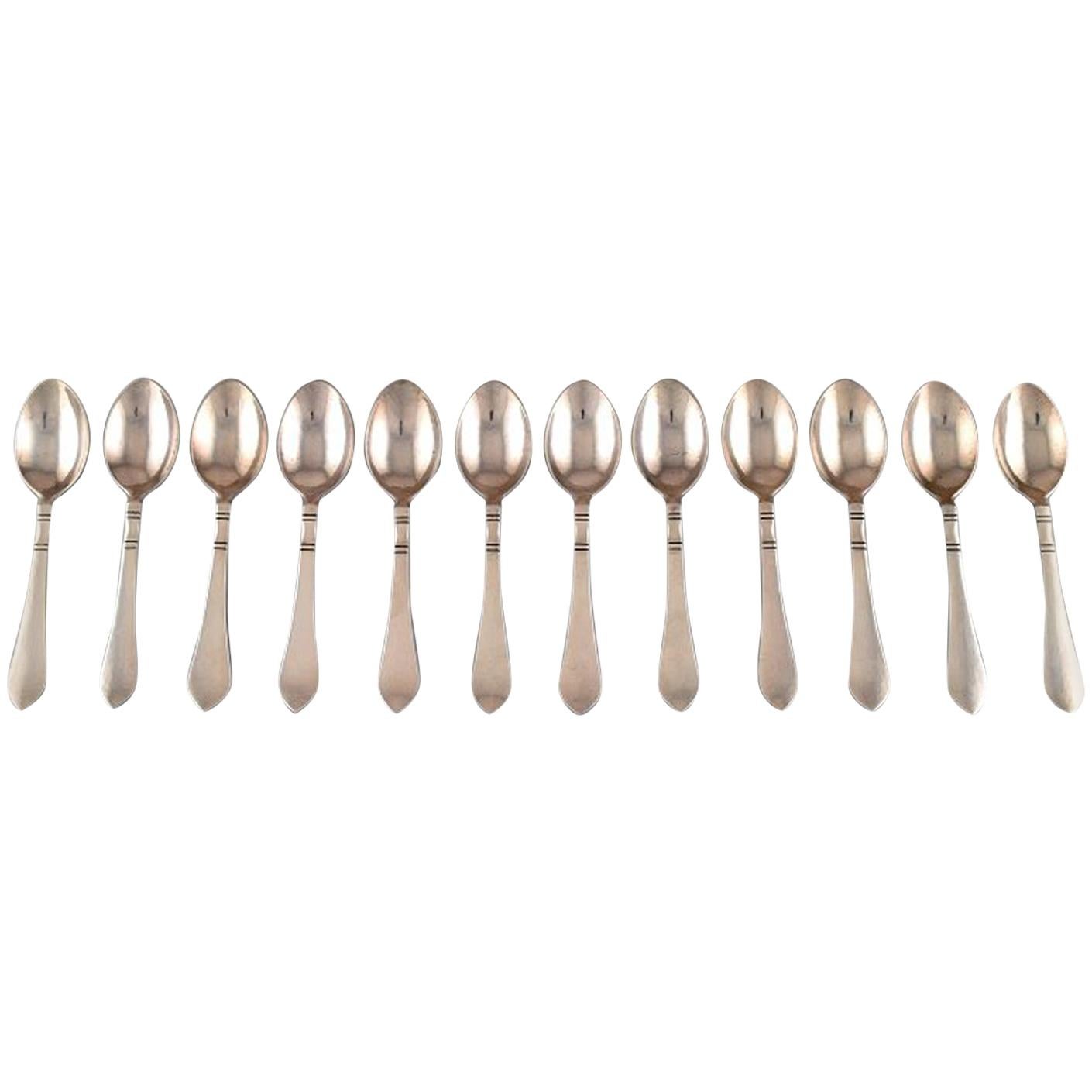 Georg Jensen Continental, 12 Child Spoons/ Large Tea Spoons, Silver Cutlery