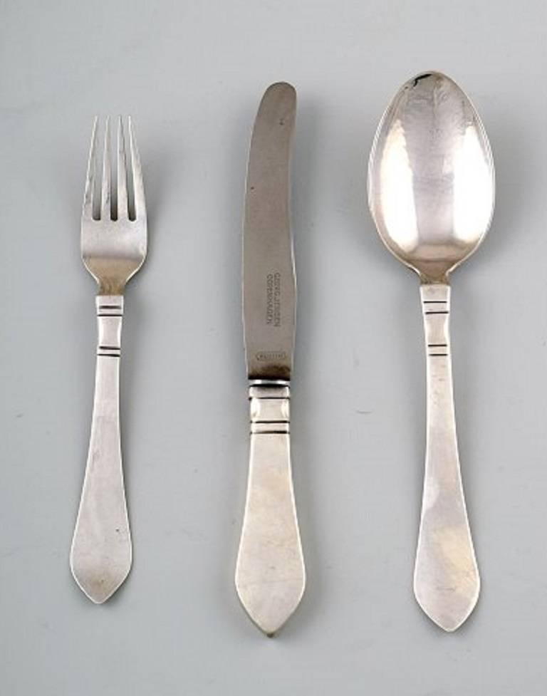 VINTAGE Silver Luncheon Fork Continental // Antik Georg Jensen