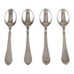 Georg Jensen "Continental" Cutlery, Four Coffee Spoons in Sterling Silver