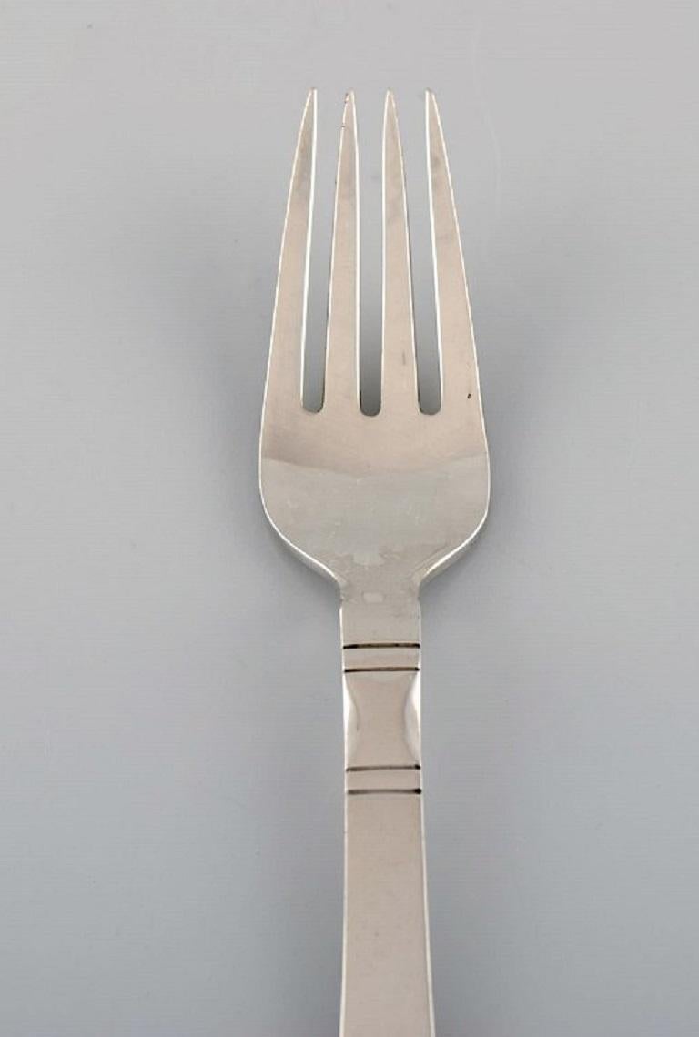 Danish Georg Jensen Continental Dinner Fork in Sterling Silver, 10 Forks Available