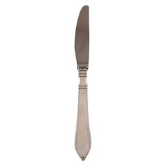 Georg Jensen Continental Dinner Knife in Hammered Sterling Silver, 10 Pieces