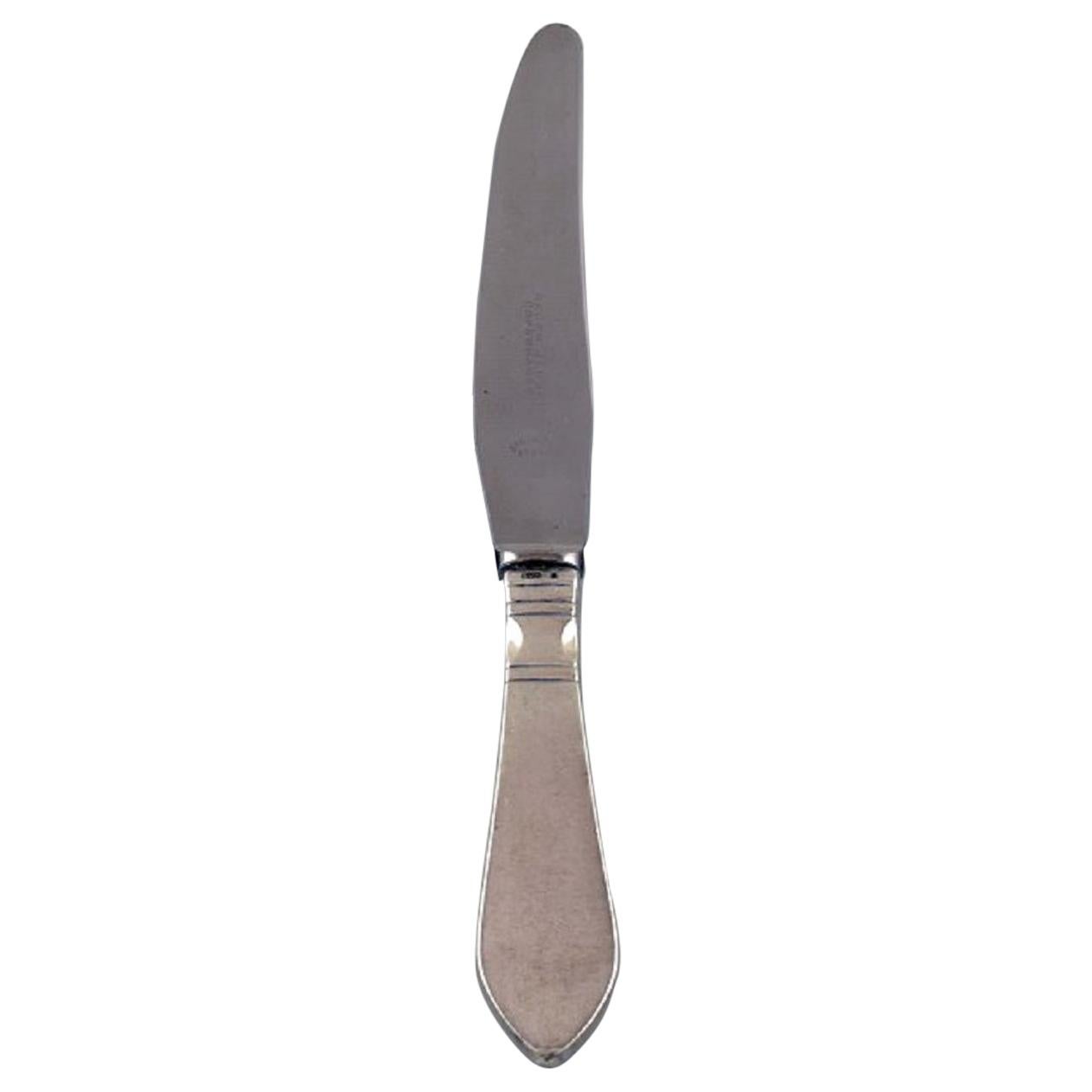 Georg Jensen "Continental" Dinner Knife in Sterling Silver and Stainless Steel For Sale