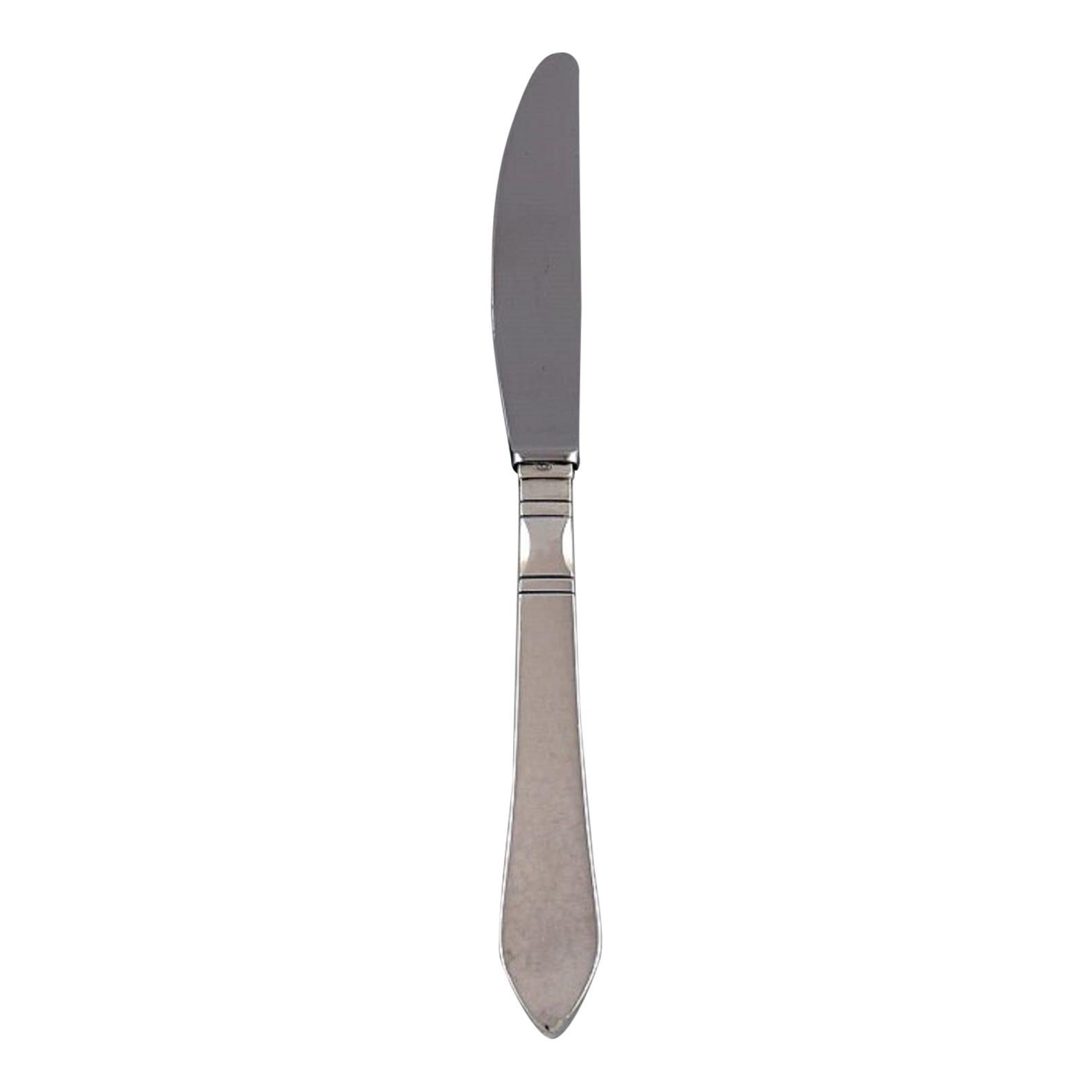 Georg Jensen Continental Dinner Knife in Sterling Silver and Stainless Steel For Sale