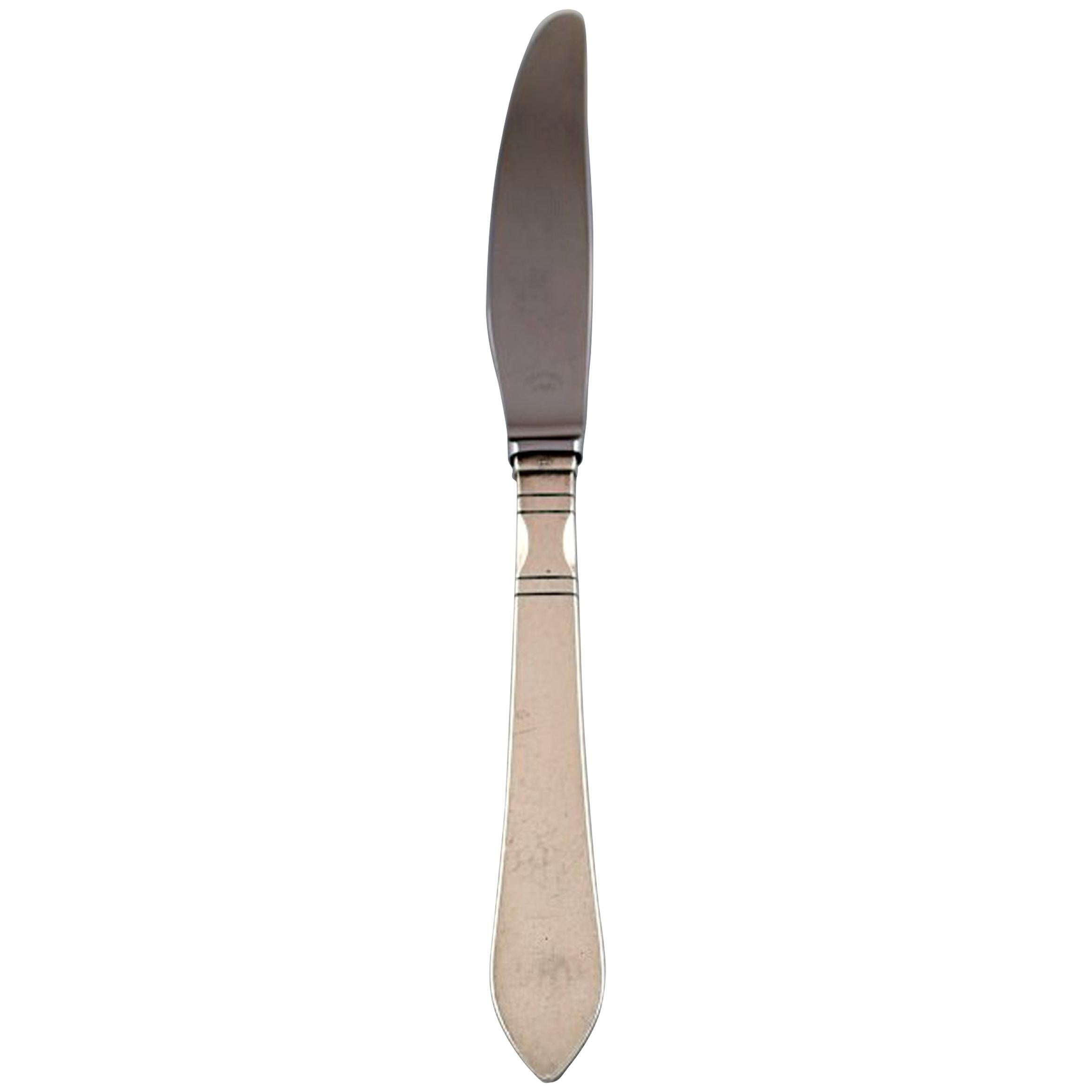 Georg Jensen Continental Dinner Knife 'Long Handle' in Silver, Silverware For Sale