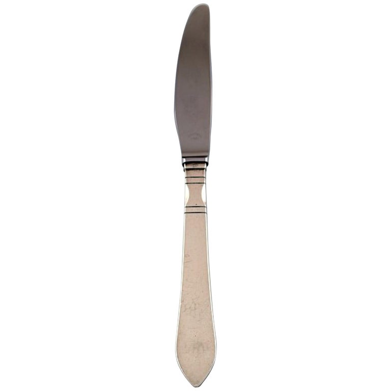 Jensen Continental Dinner Knife 'Long Handle' in Silver