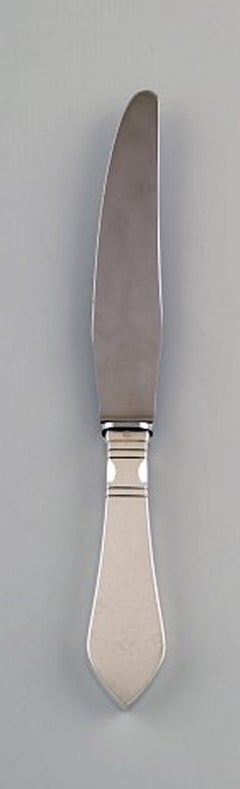 Georg Jensen Continental Eight Dinner Knife, Silverware, Hand-Hammered