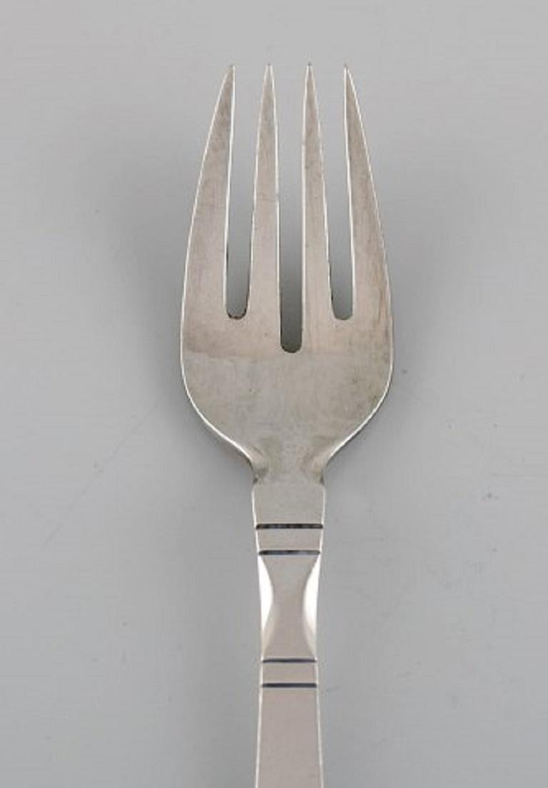 Danish Georg Jensen Continental Fish Fork in Sterling Silver For Sale
