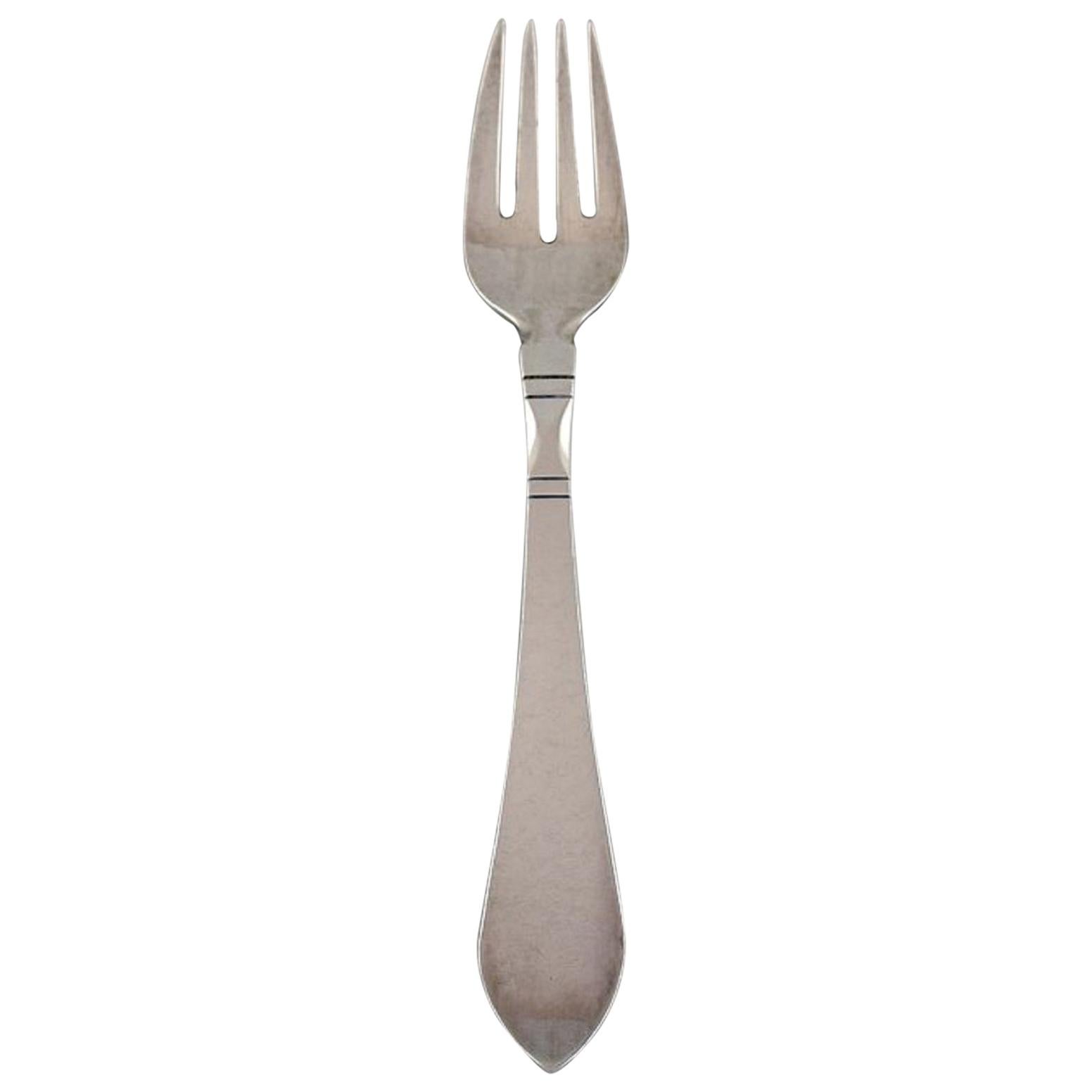 Georg Jensen Continental Fish Fork in Sterling Silver For Sale