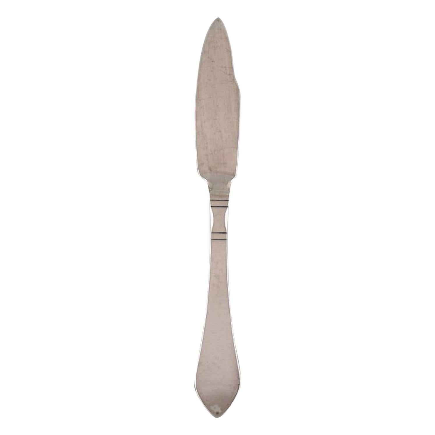 Georg Jensen Continental Fish Knife in Sterling Silver, Three Knives Available