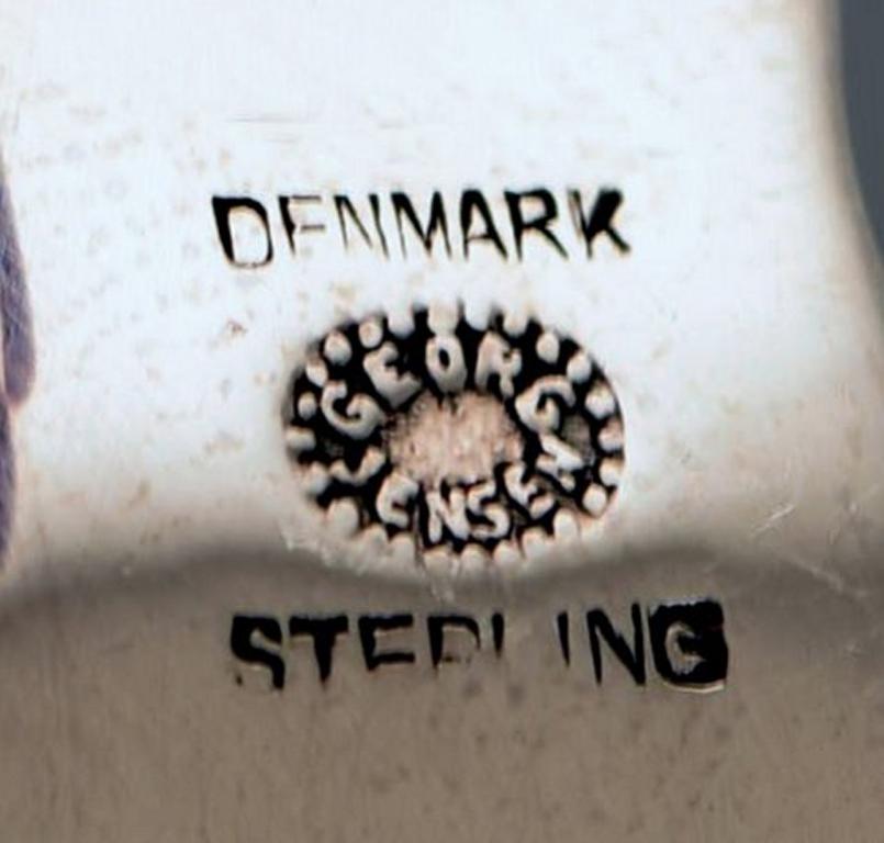 Danish Georg Jensen, Continental Fish Knife, Silverware, Hand-Hammered For Sale