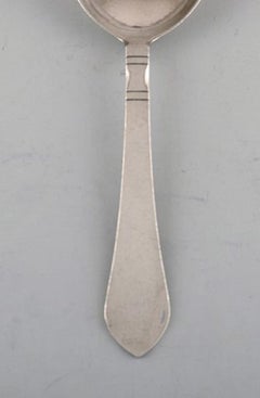 Georg Jensen Continental Serving Spoon in Hammered Sterling Silver