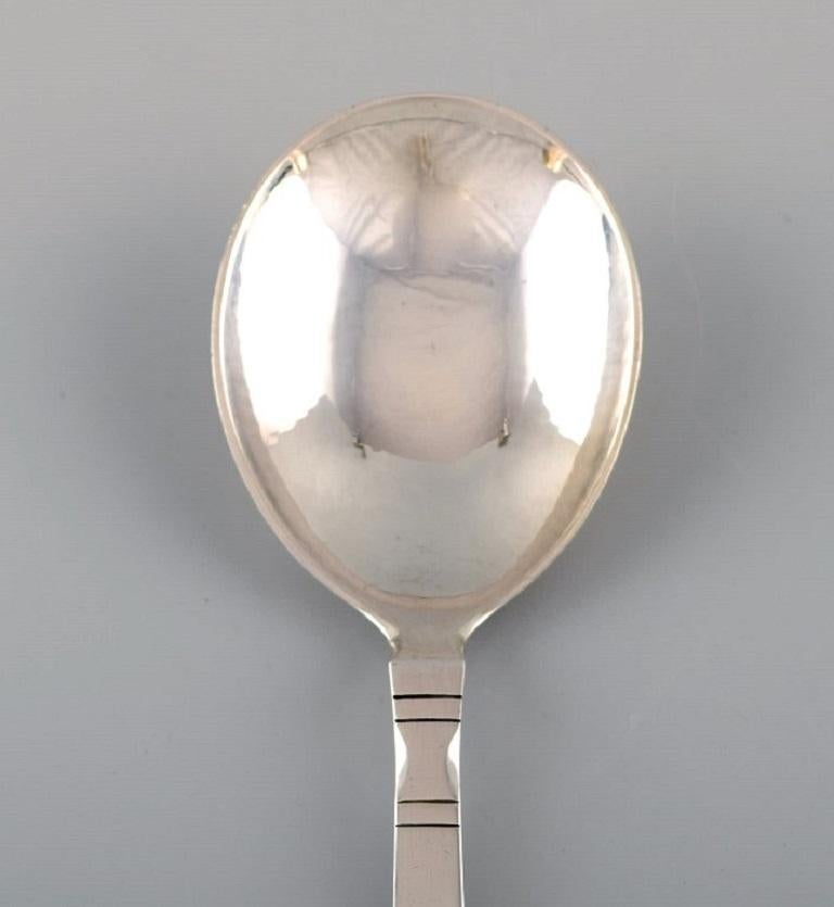 Danish Georg Jensen, Continental Serving Spoon in Sterling Silver For Sale