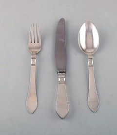 Georg Jensen "Continental" Silver Cutlery, Dinner Service for Four People