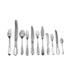 Georg Jensen Continental Silverware Service For Twelve