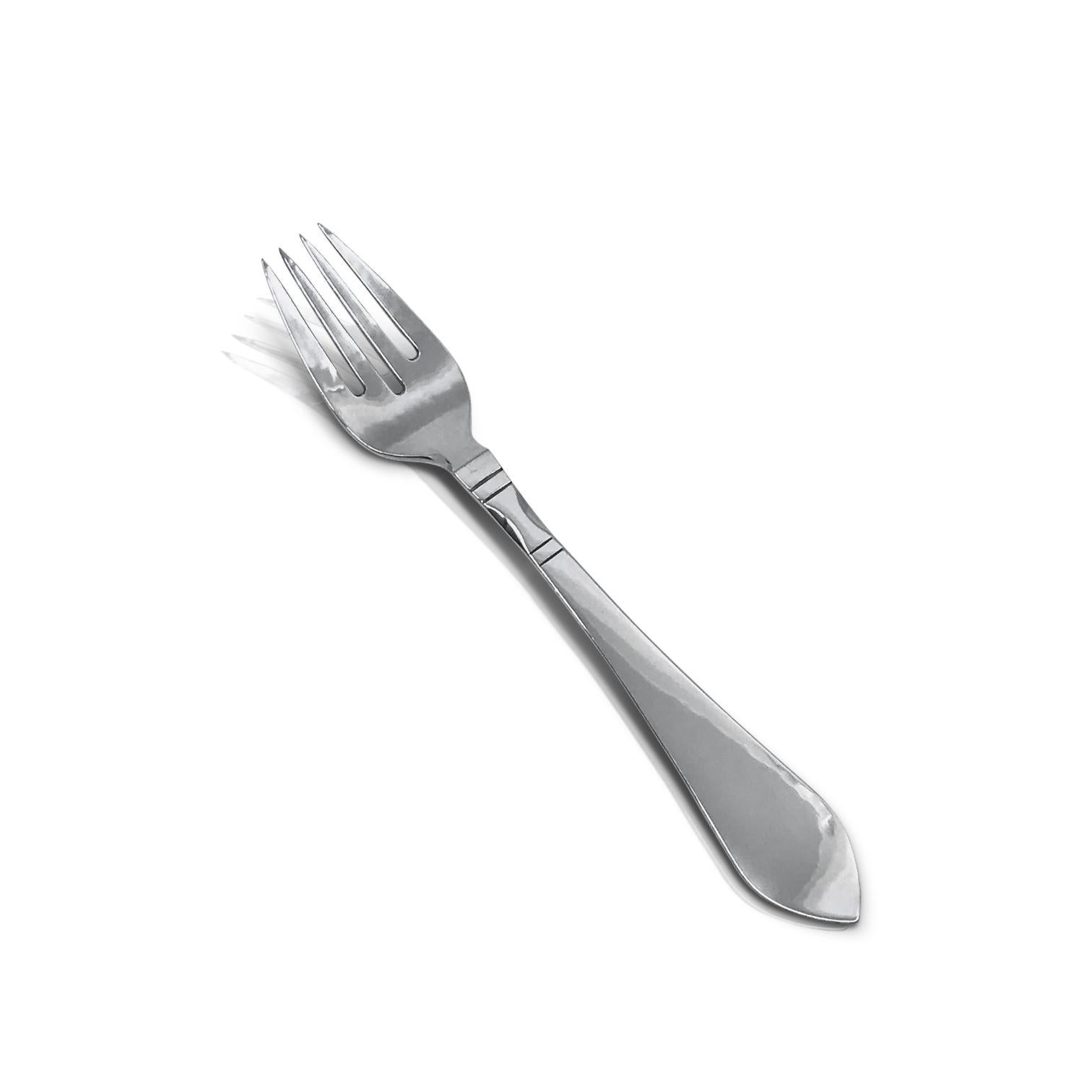 Mid-20th Century Georg Jensen Continental Silverware Service For Twelve For Sale