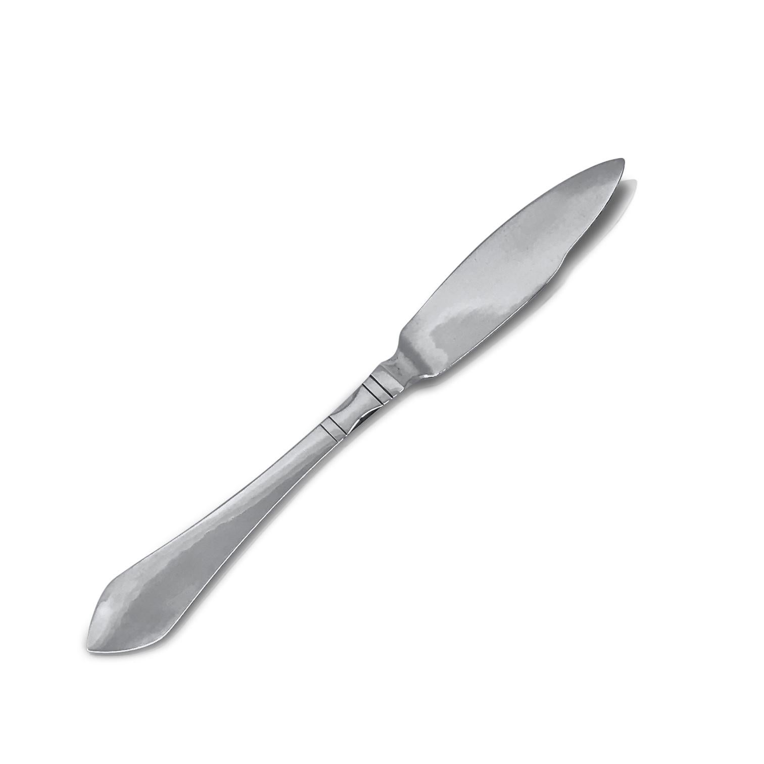 Sterling Silver Georg Jensen Continental Silverware Service For Twelve For Sale