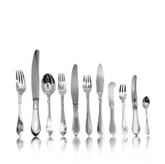 Georg Jensen Continental Silverware Service For Twelve Georg Jensen Continental Silverware Service For Twelve