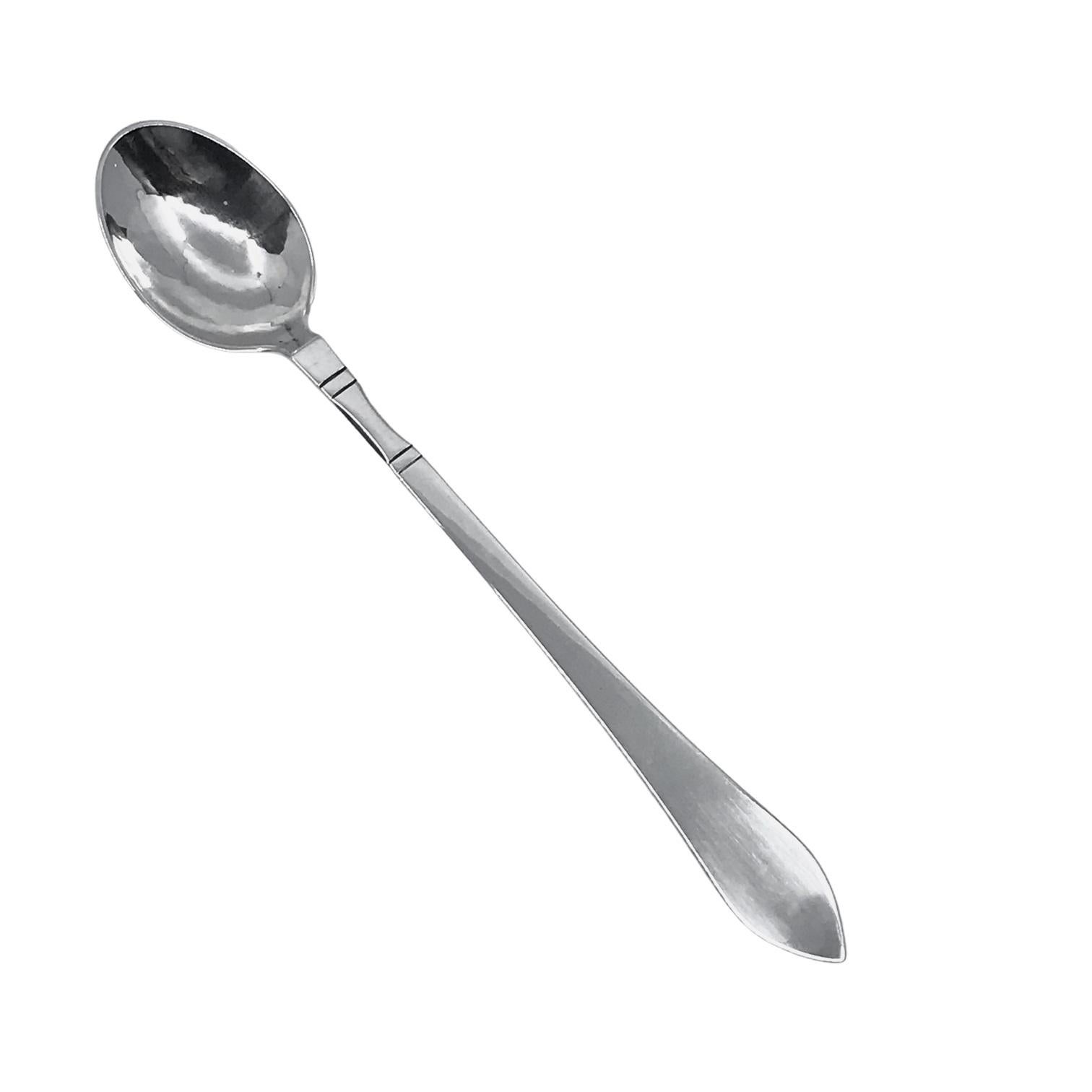 Georg Jensen Continental Sterling Silver Iced Tea Spoon 078 For Sale