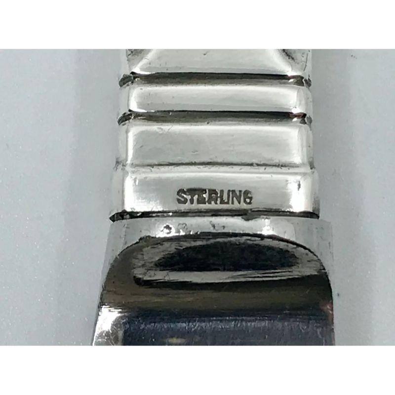 Polished Georg Jensen Continental Sterling Silver Large Dinner Knife 003 For Sale