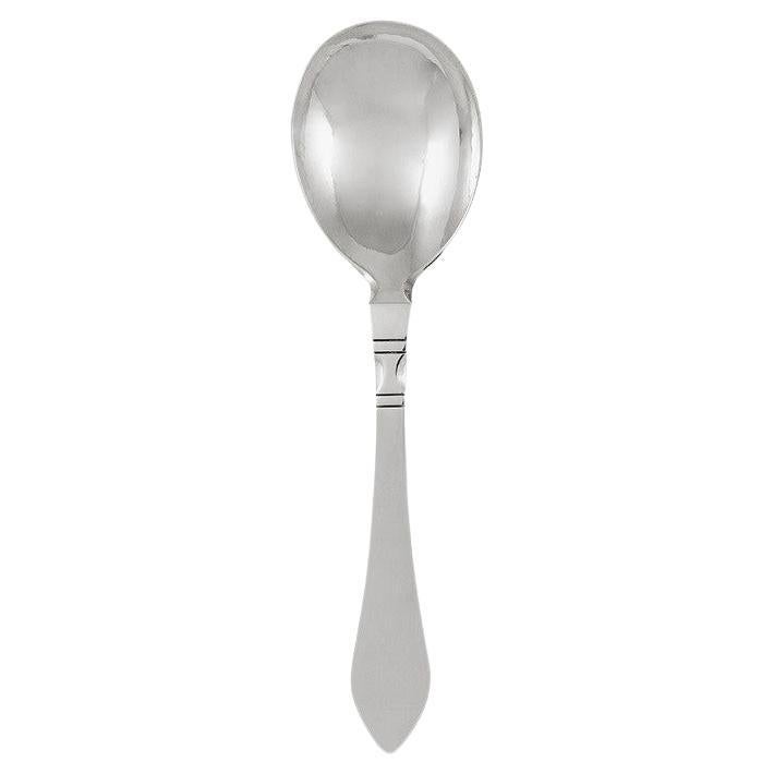 Georg Jensen Continental Sterling Silver Large Serving Spoon 111 For Sale