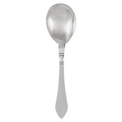 Vintage Georg Jensen Continental Sterling Silver Large Serving Spoon 111