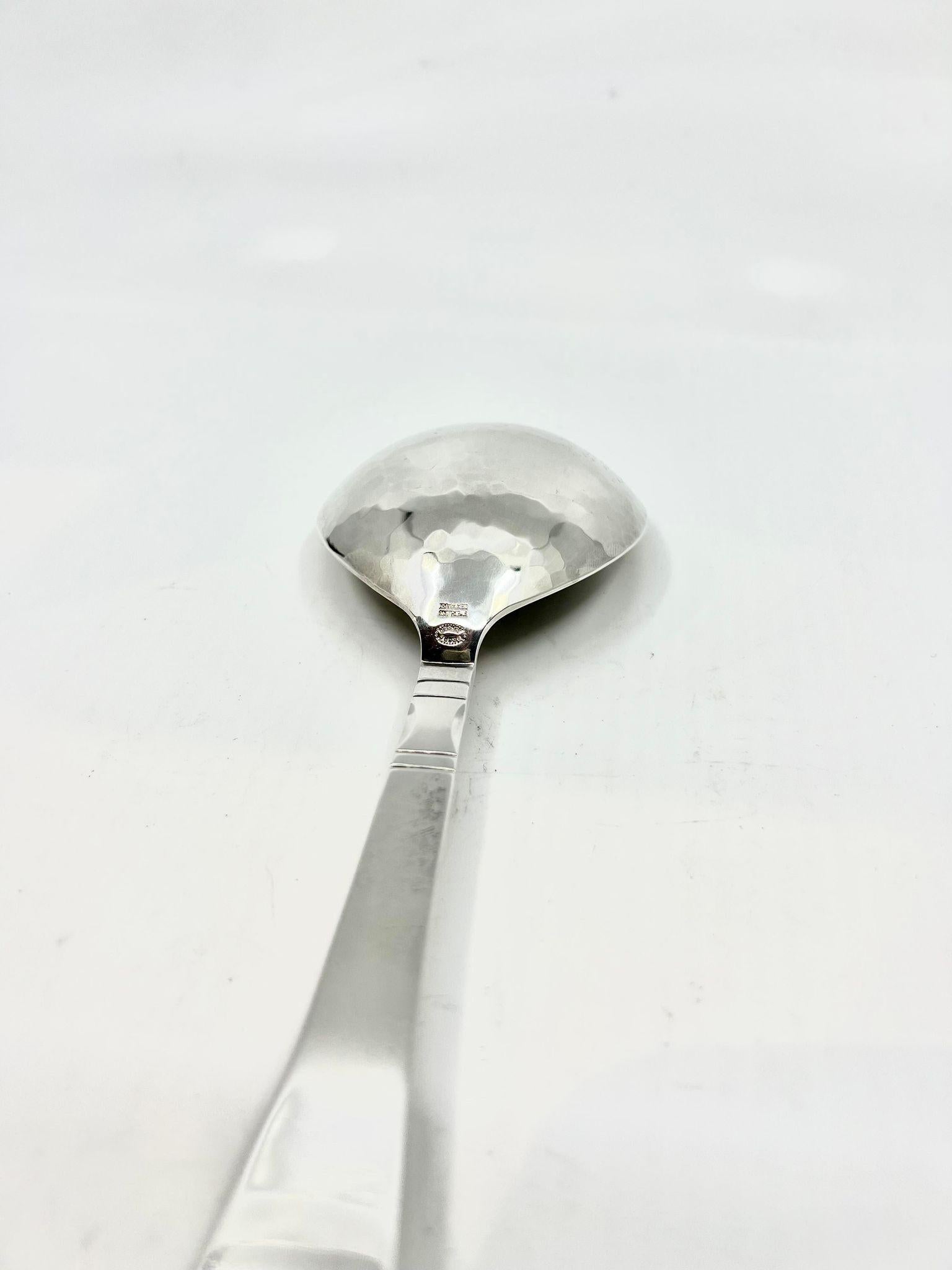 Art Nouveau Georg Jensen Continental Sterling Silver Medium Serving Spoon 113 For Sale