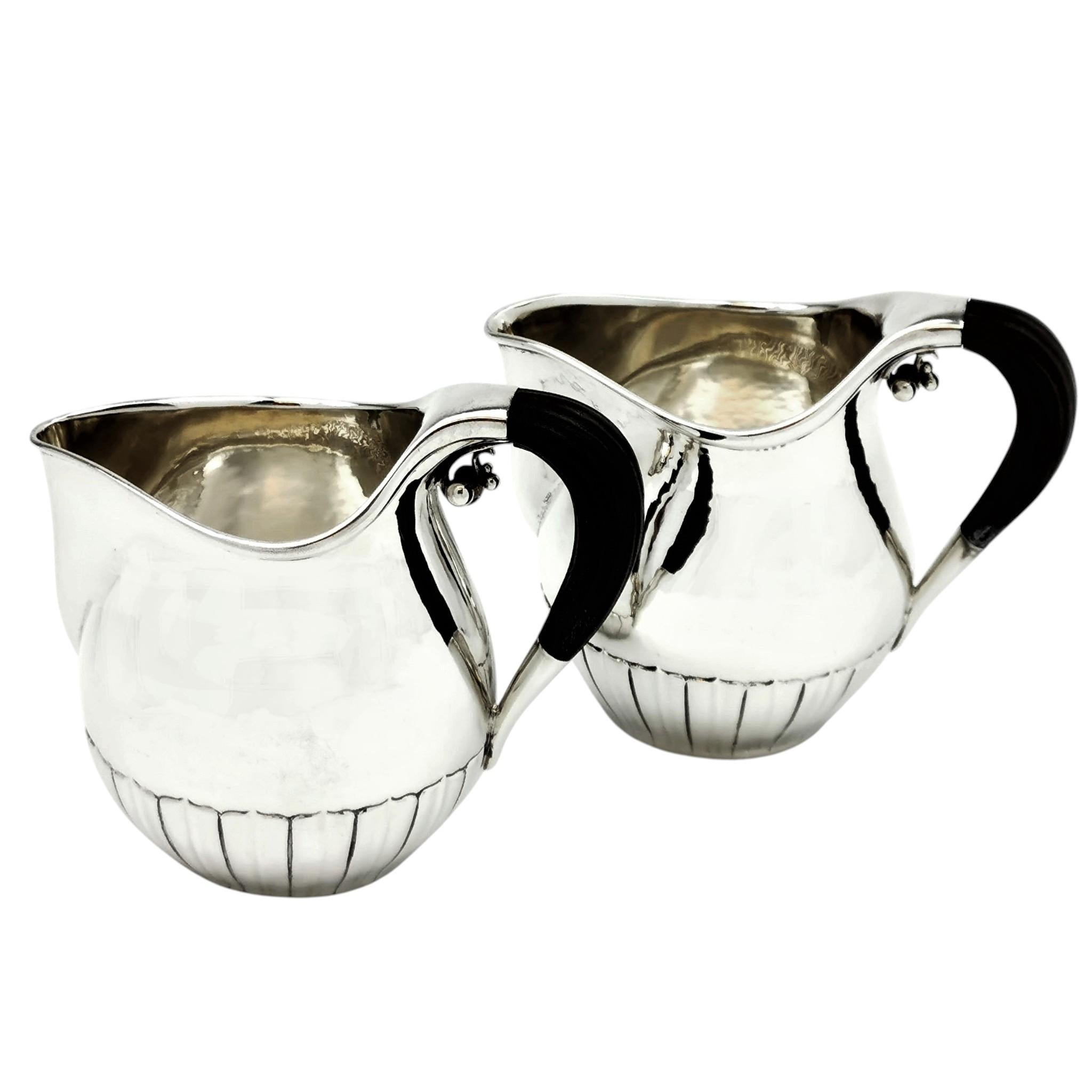 Georg Jensen Cosmos Sterling Silver 8 P Tea and Coffee Set 1920