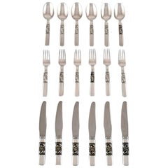 Georg Jensen, Cutlery, Scroll No. 22, Complete Dinner Service