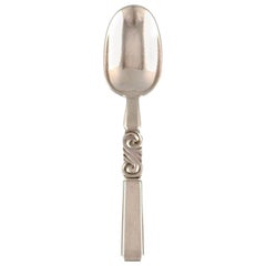 Georg Jensen, Cutlery, Scroll No. 22, Hammered Sterling Silver, Dinner Spoon