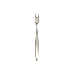 Georg Jensen Cypress Sterling Silver 2 Tine Cold Meat Serving Fork 6 3/4" #18624