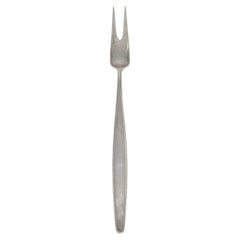 Georg Jensen Cypress Sterling Silver 2 Tine Cold Meat Serving Fork 6 3/4" #18624