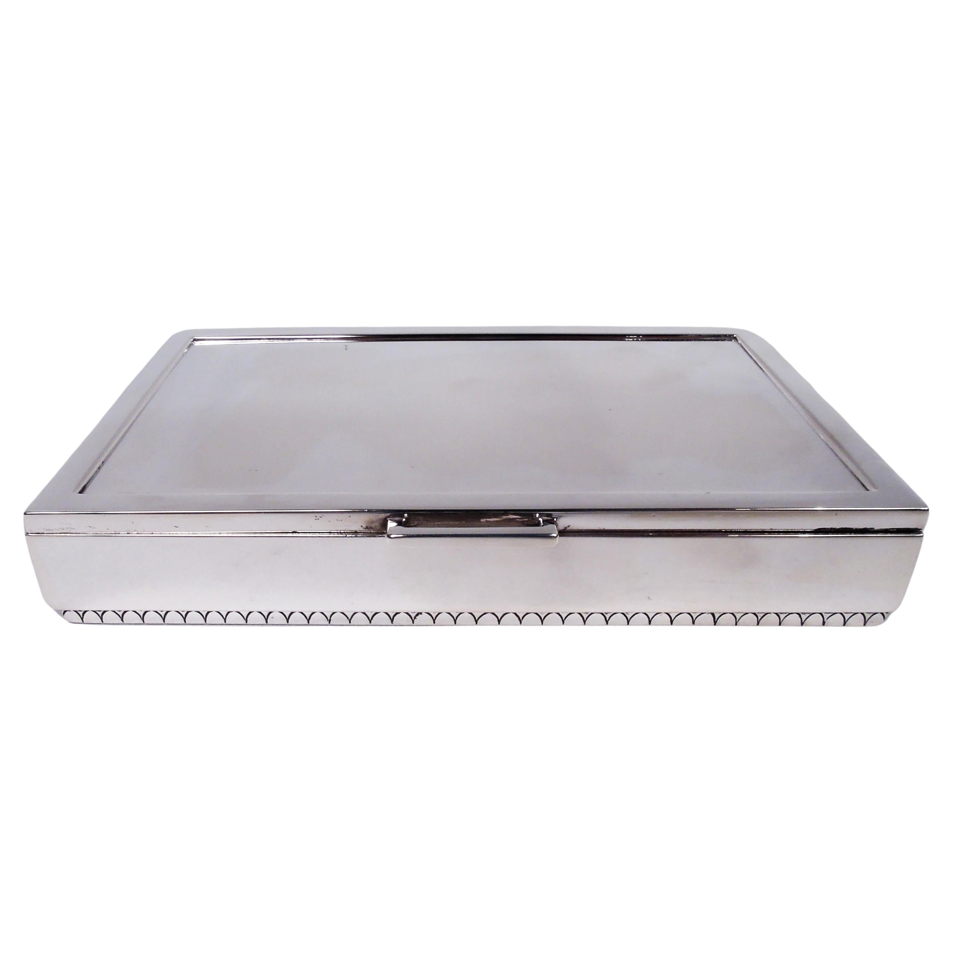 Georg Jensen Caja danesa clásica moderna de plata de ley