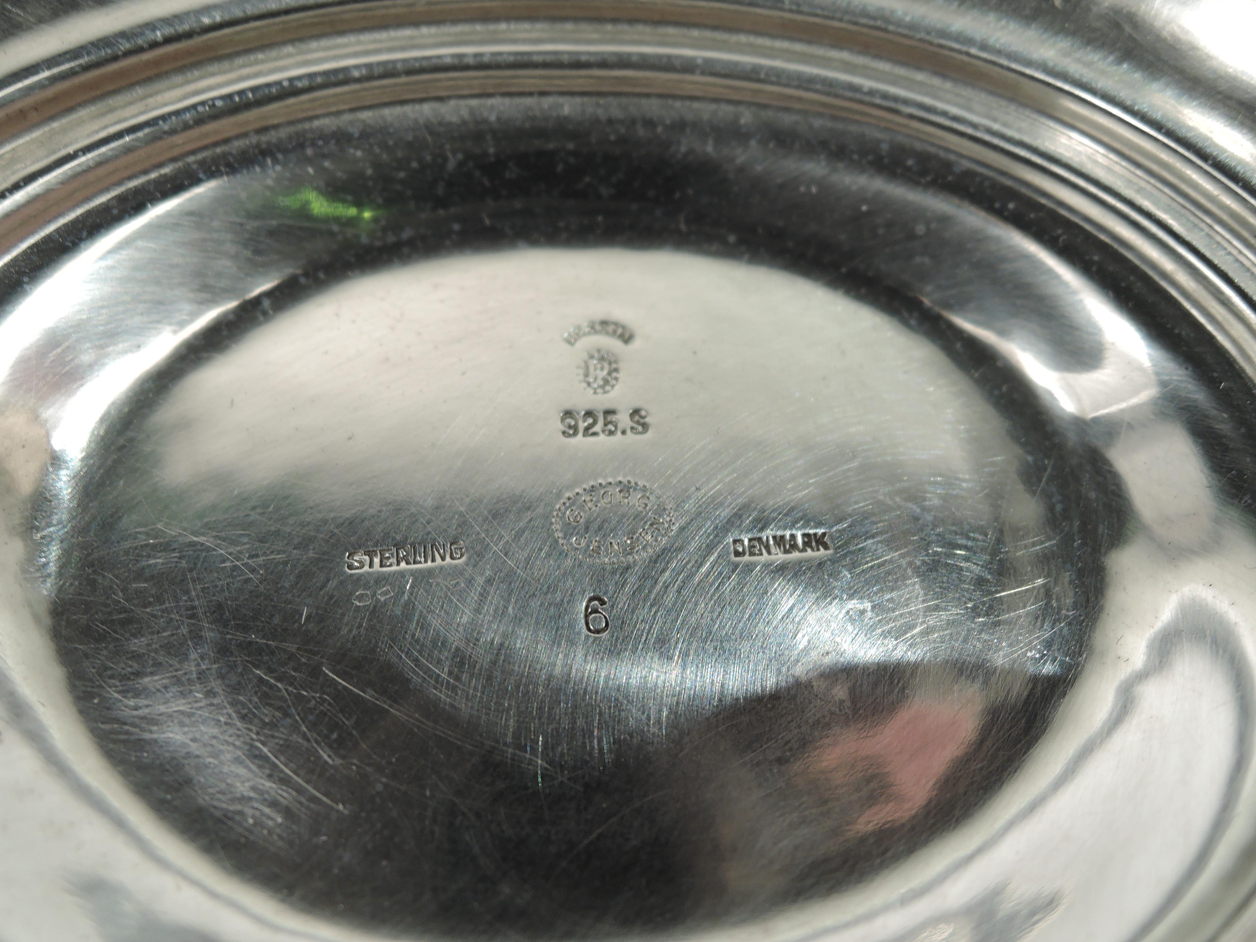 XX secolo Georg Jensen, mestolo in argento danese moderno e composto