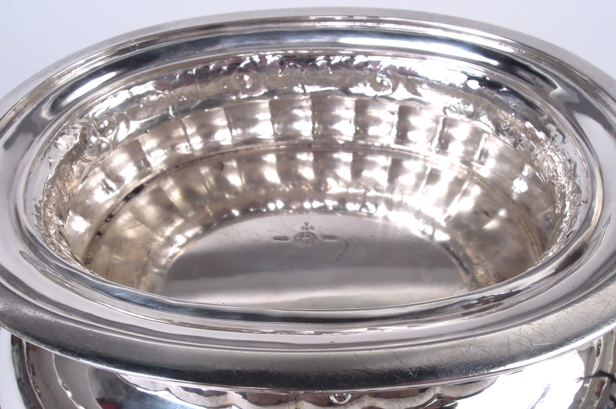 Georg Jensen Dänisch Modern Sterling Silber Weintraube Tafelaufsatz Schale im Angebot 2