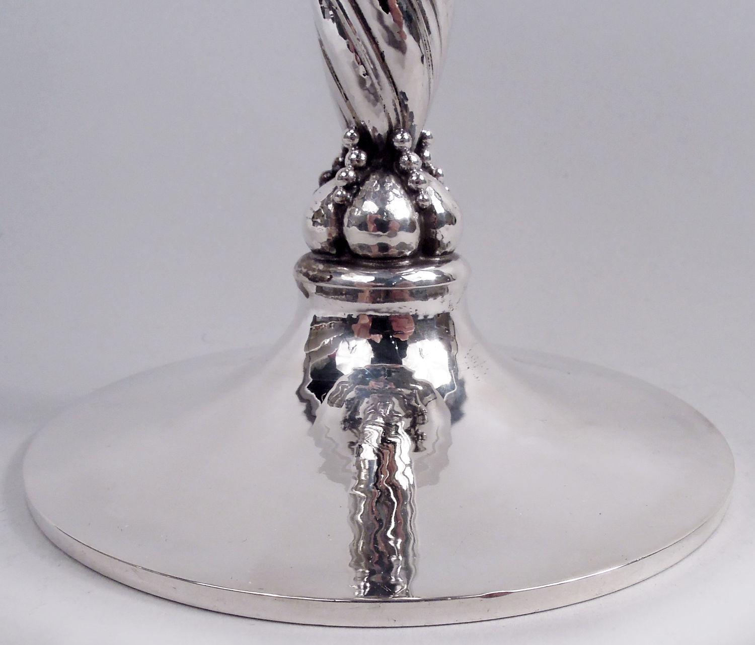 Georg Jensen Danish Modern Sterling Silver Grape Compote In Good Condition For Sale In New York, NY