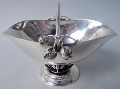 Panier « Rosebud » en argent massif, style « Danish Modern », de Georg Jensen