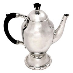 Georg Jensen Danish Silver Arts & Crafts Coffee Pot c. 1920 Denmark