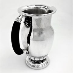 Georg Jensen Danish Silver Jug or Pitcher, Denmark, c 1945-1977 407A Grape