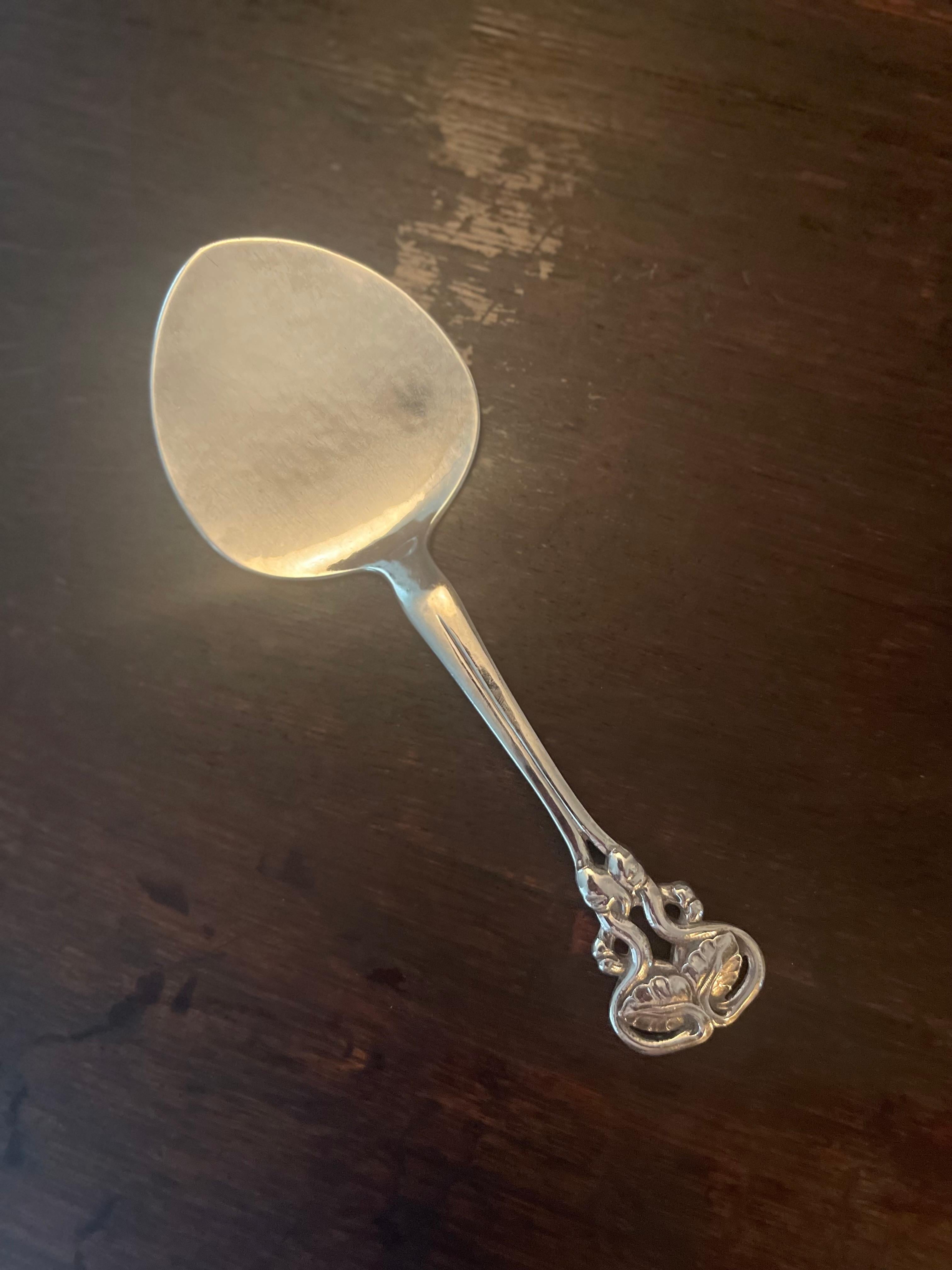 20th Century Georg Jensen Danish Sterling Ornamental Server Pie Spade For Sale