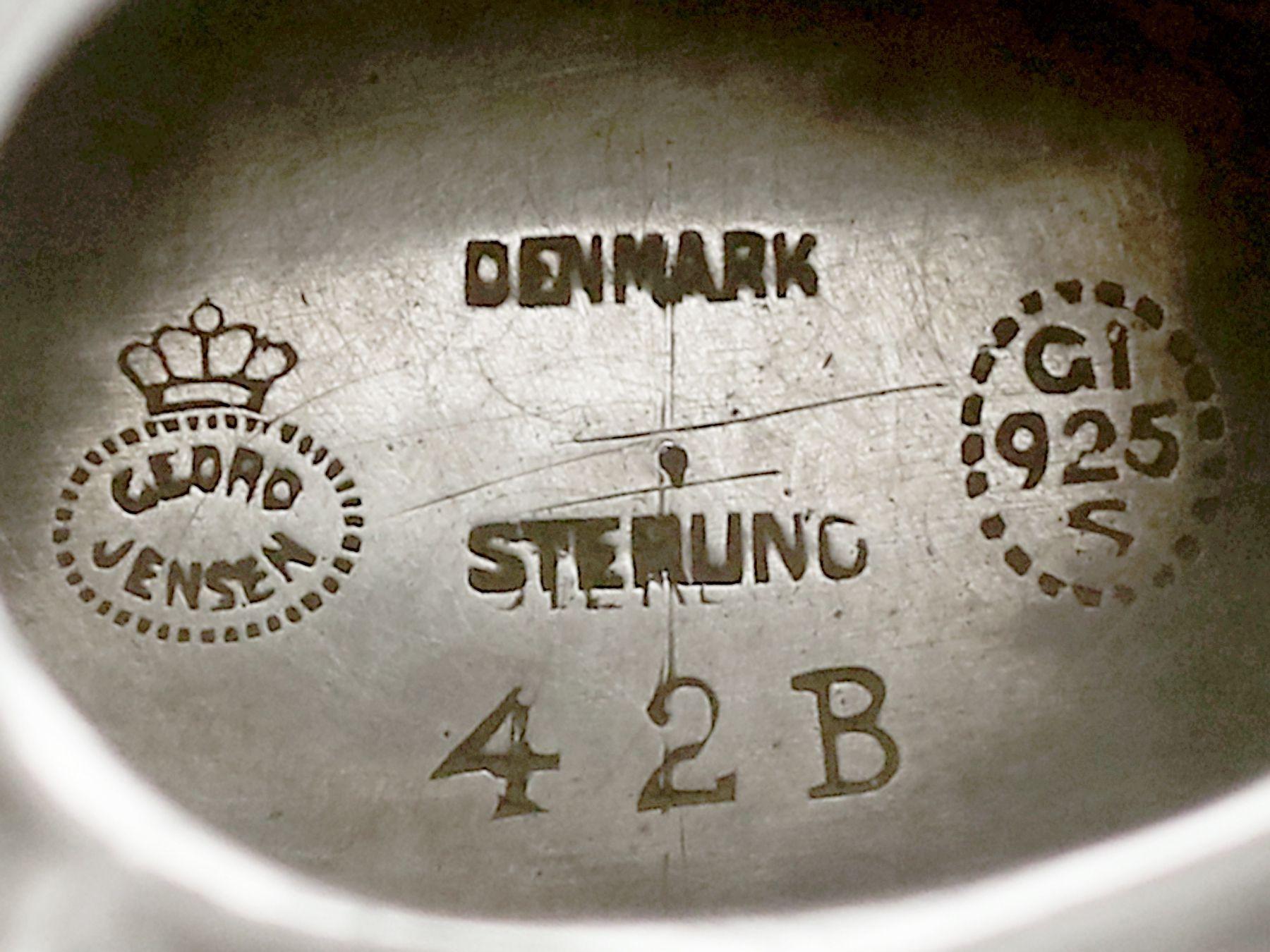 Dänische Bon Bon-Schale aus Sterlingsilber von Georg Jensen im Angebot 2